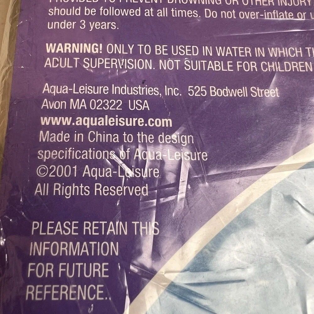 NEW Sealed Vintage 2001 Aqua Leisure 72x27 Tropical‎ Air May Float SA-7532